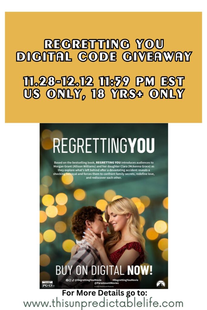 Regretting You from Paramount Pics HE Digital Code Giveaway 2 regretting you